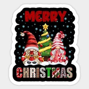 Merry Christmas Gnome Family Funny Xmas Tree Women Men Kids Sticker